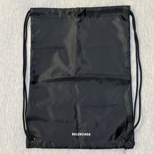 Balenciaga Designer Dust Bag Nylon Drawstring Backpack Black 19x14 New Fashion